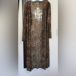 Chic Leopard Print Duster